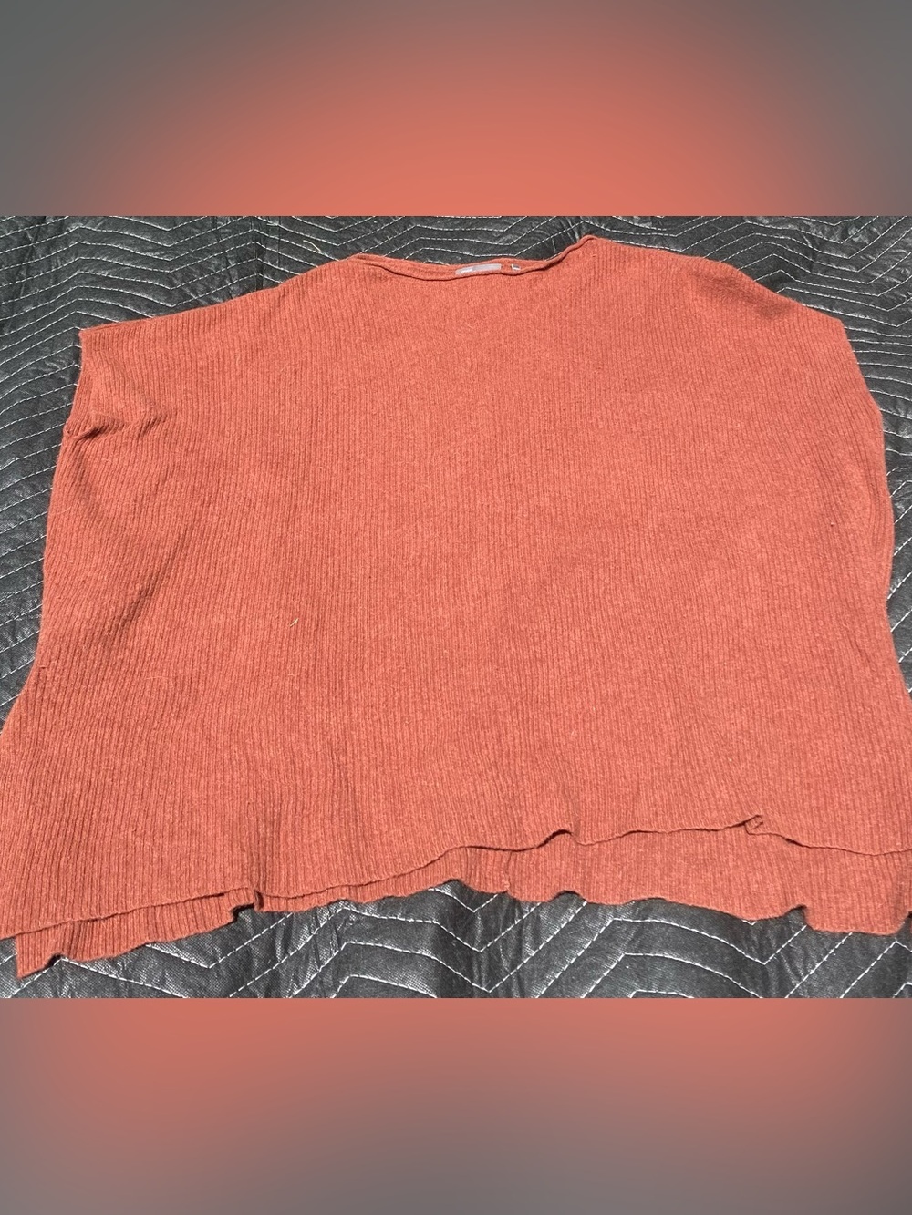 Vince Rust Orange Ribbed Sweater